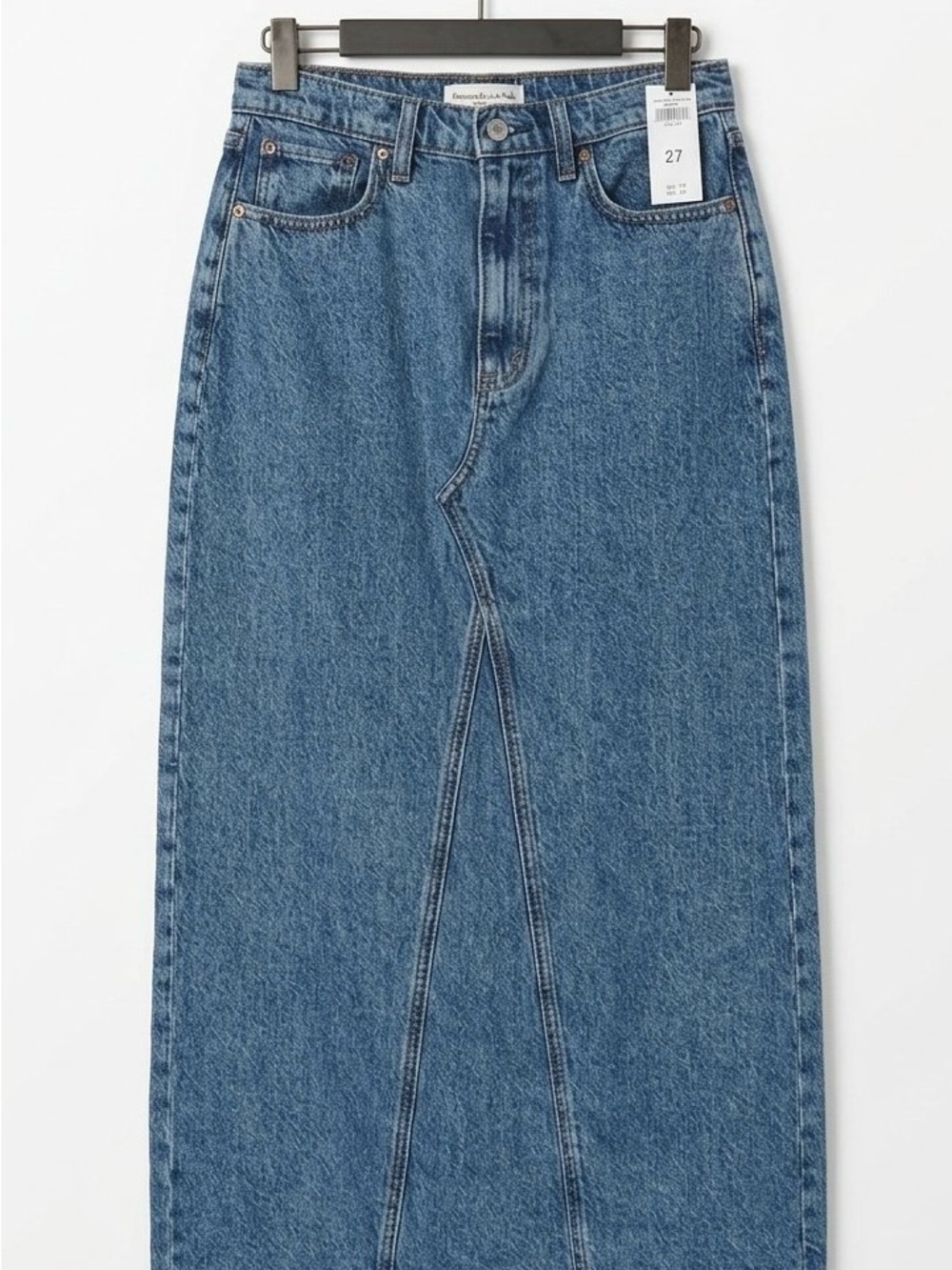 Abercrombie and Fitch Maxi Jean Skirt with back slit soze 4P NWT